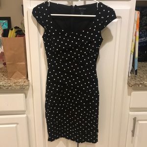 WHBM Polka Dot Instantly Slimming Cap Sleeve Dress